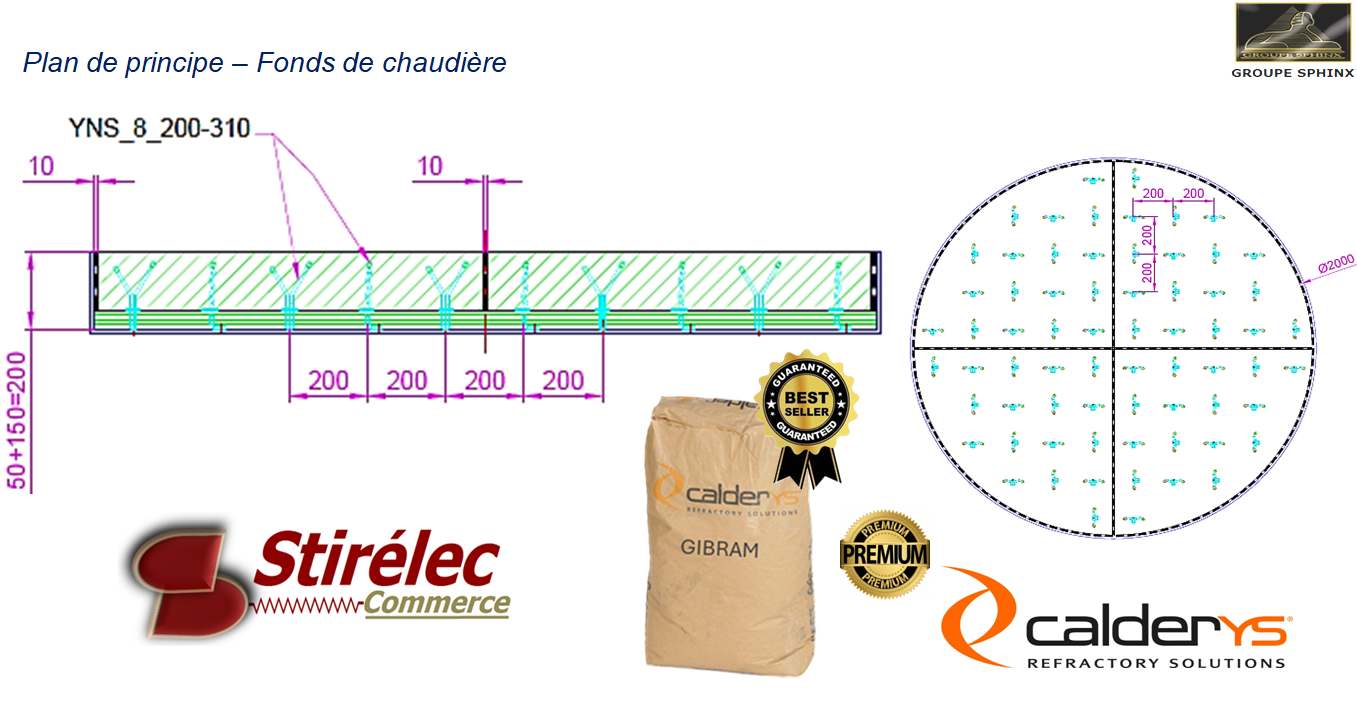 Image du produit Béton réfractaire pour portes & fonds de chaudières