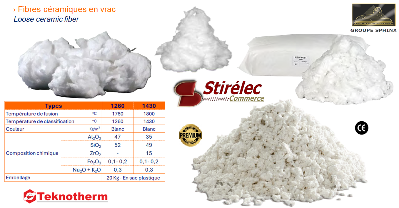 Image du produit Fibres céramiques en vrac