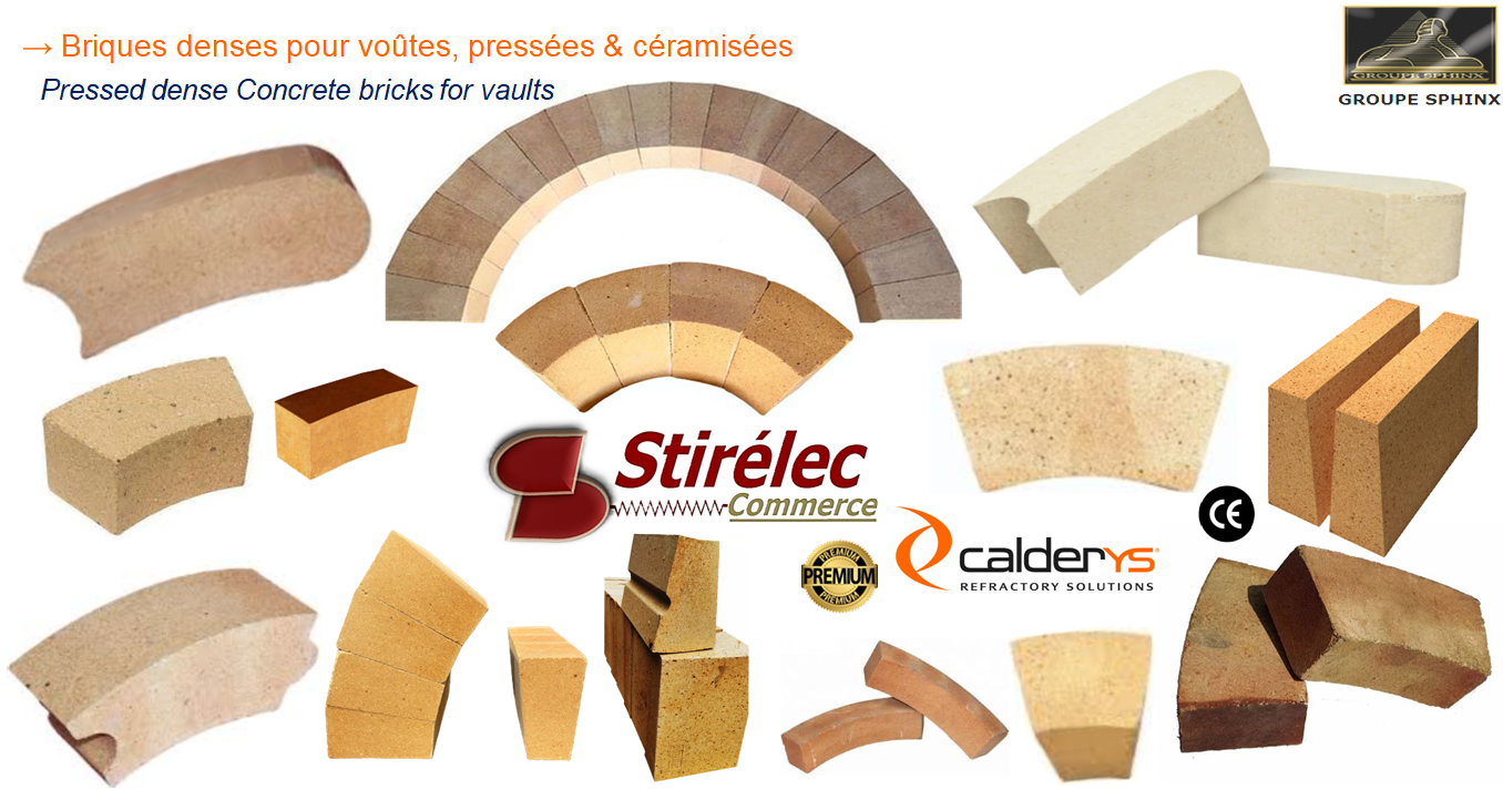 Image du produit Briques façonnées pour voutes, pressées & céramisées
